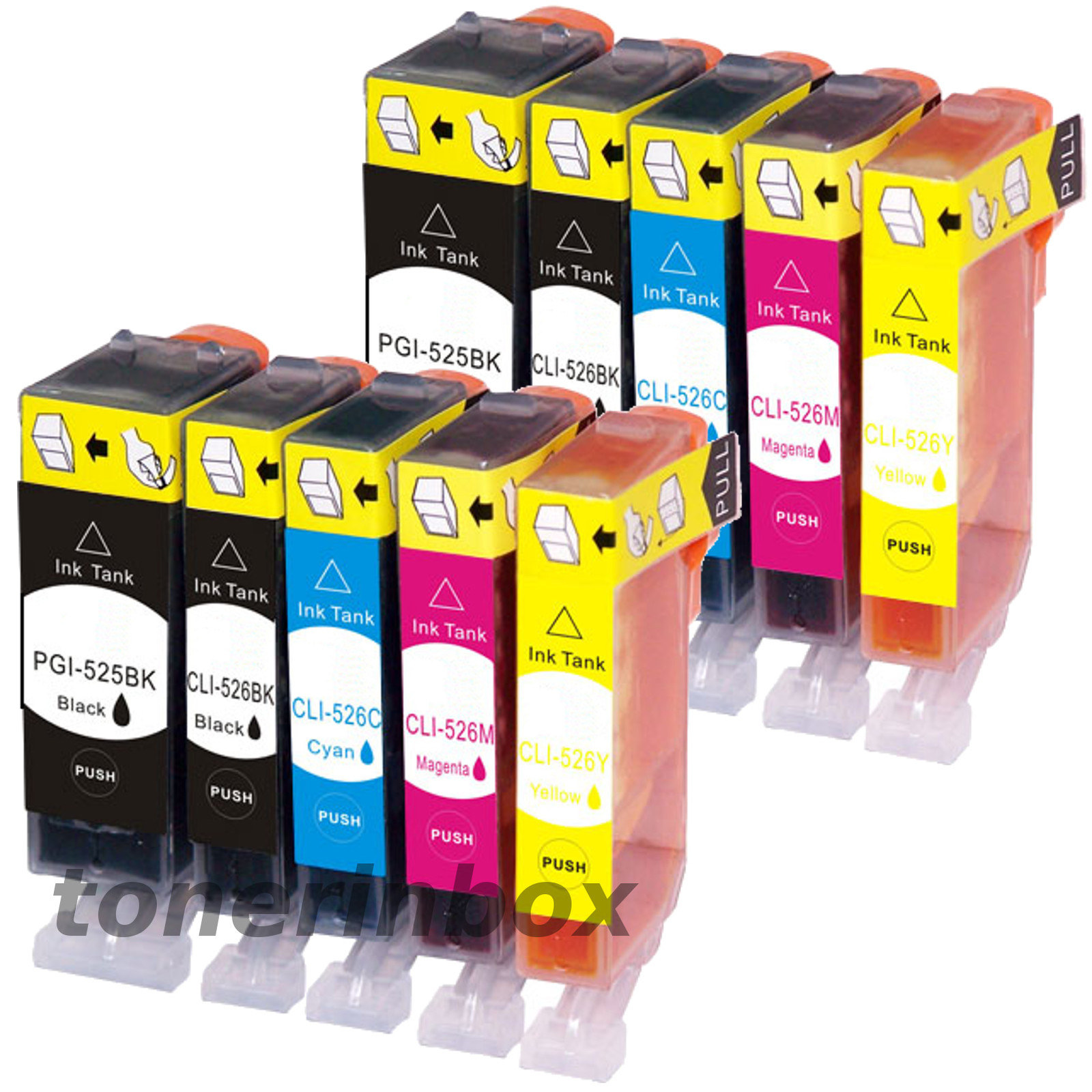10 Pk NEW PGI-220 CLI-221 Ink Set for Canon Pixma MP560 MP620 MP640 MX860 MX870