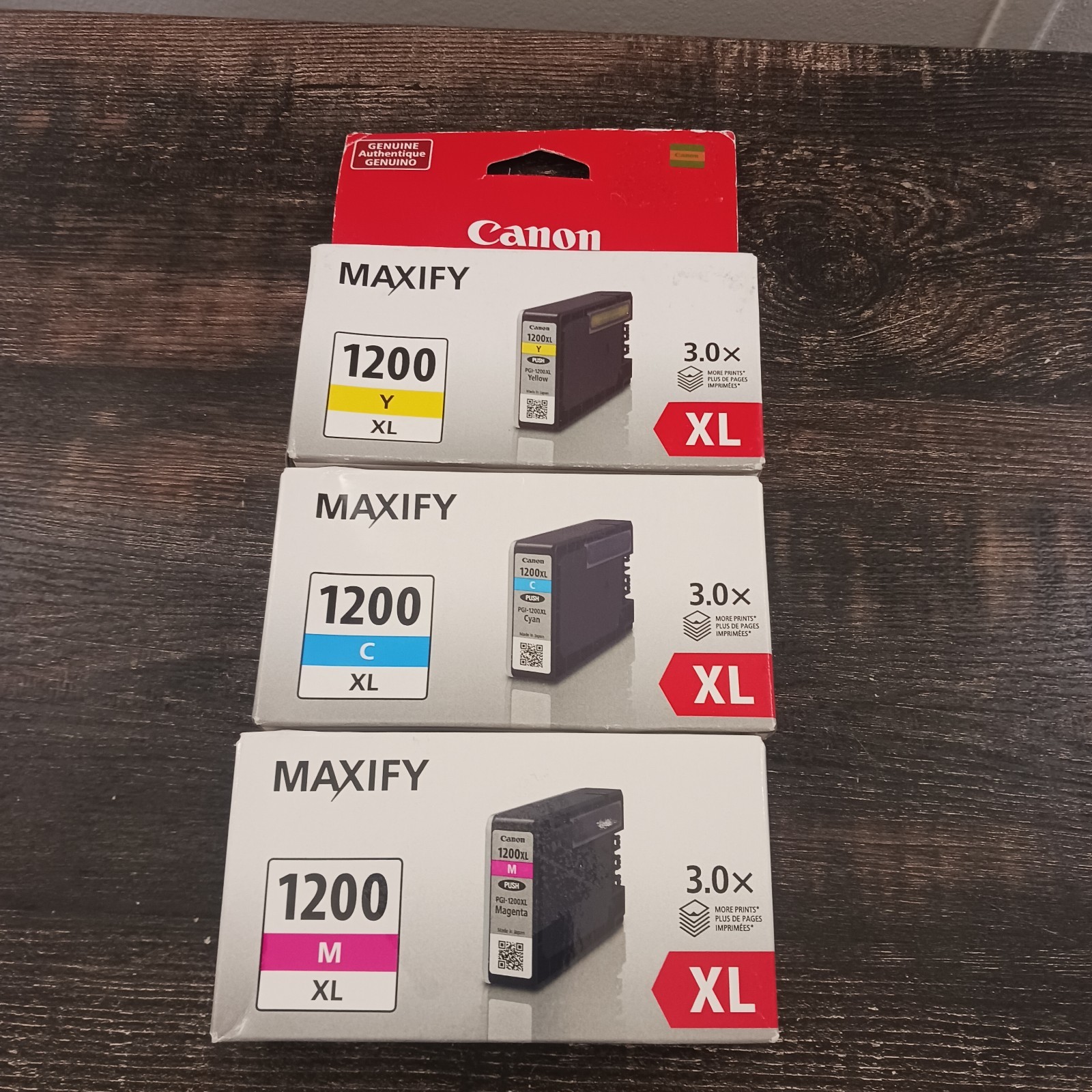 Genuine Canon MAXIFY PGI-1200 XL Cyan Magenta Yellow OEM Ink Cartridge