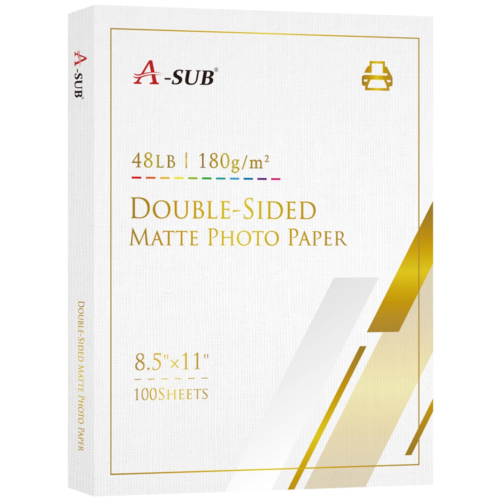 100 Sheets 8.5×11 Inch Double Sided Matte Photo Paper 48LB Presentation