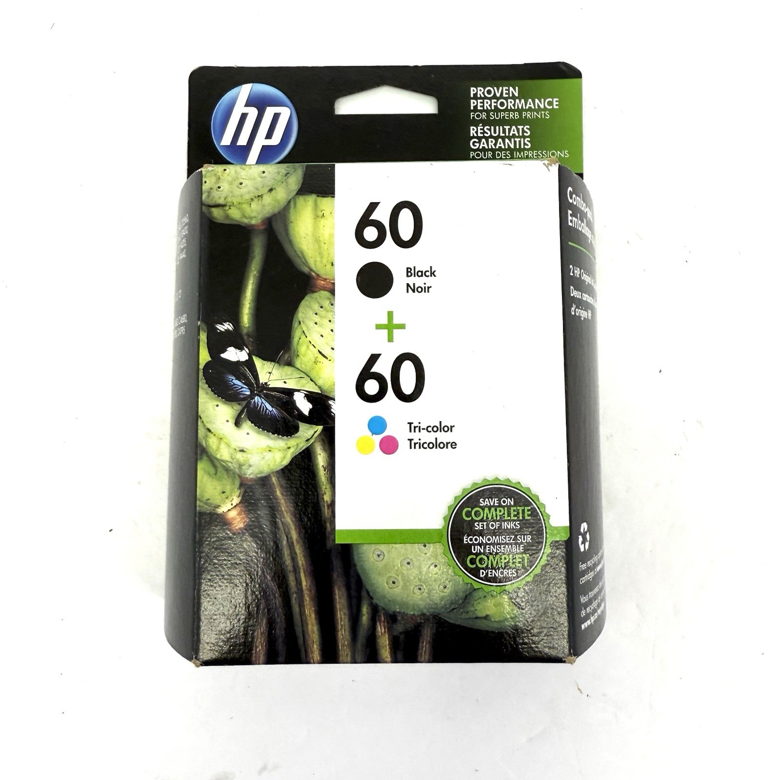 HP 65 (T0A36AN) Black & Tri-color Original Ink Cartridges New Expired 01/22