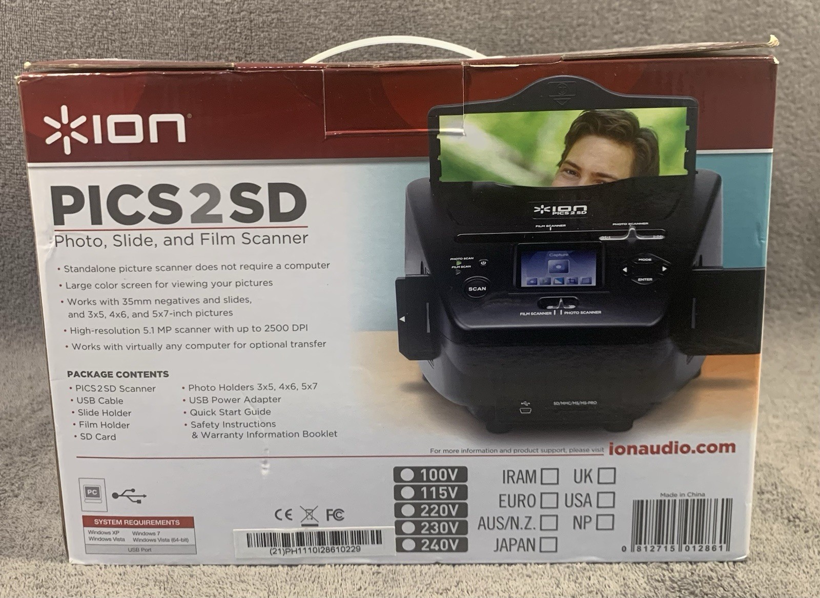 ION Pics 2 SD Photo Slide & Film Scanner As Shown Tested