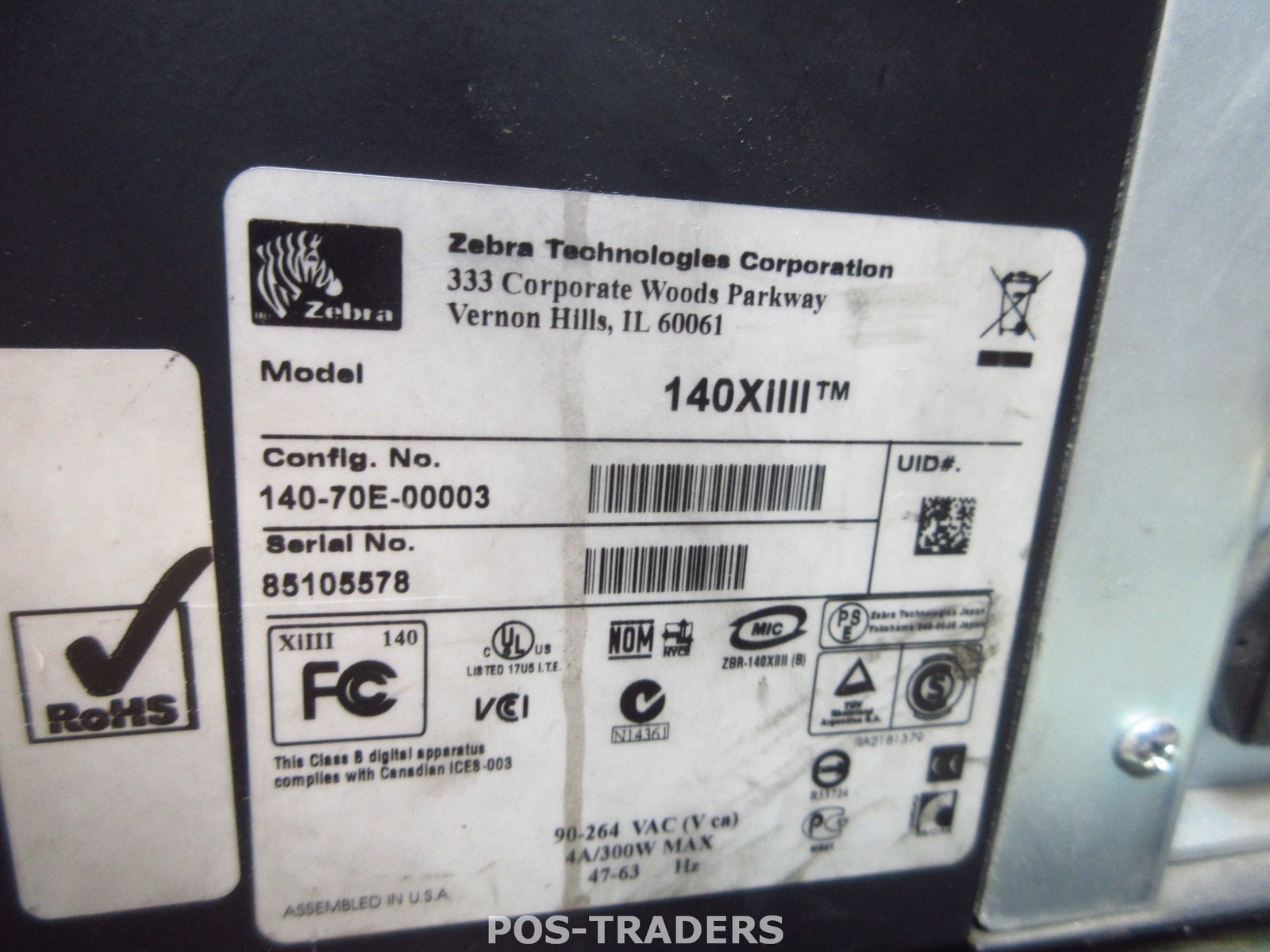 Zebra 140XIIII PLUS 140-70E-00003 DT/TT USB Label Printer 9,436,978 INCH – LINES