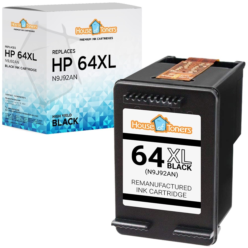 1PK For HP 64XL Black Ink Cartridge ENVY 6220 6230 6232 6252 6255 6258 7120 7130