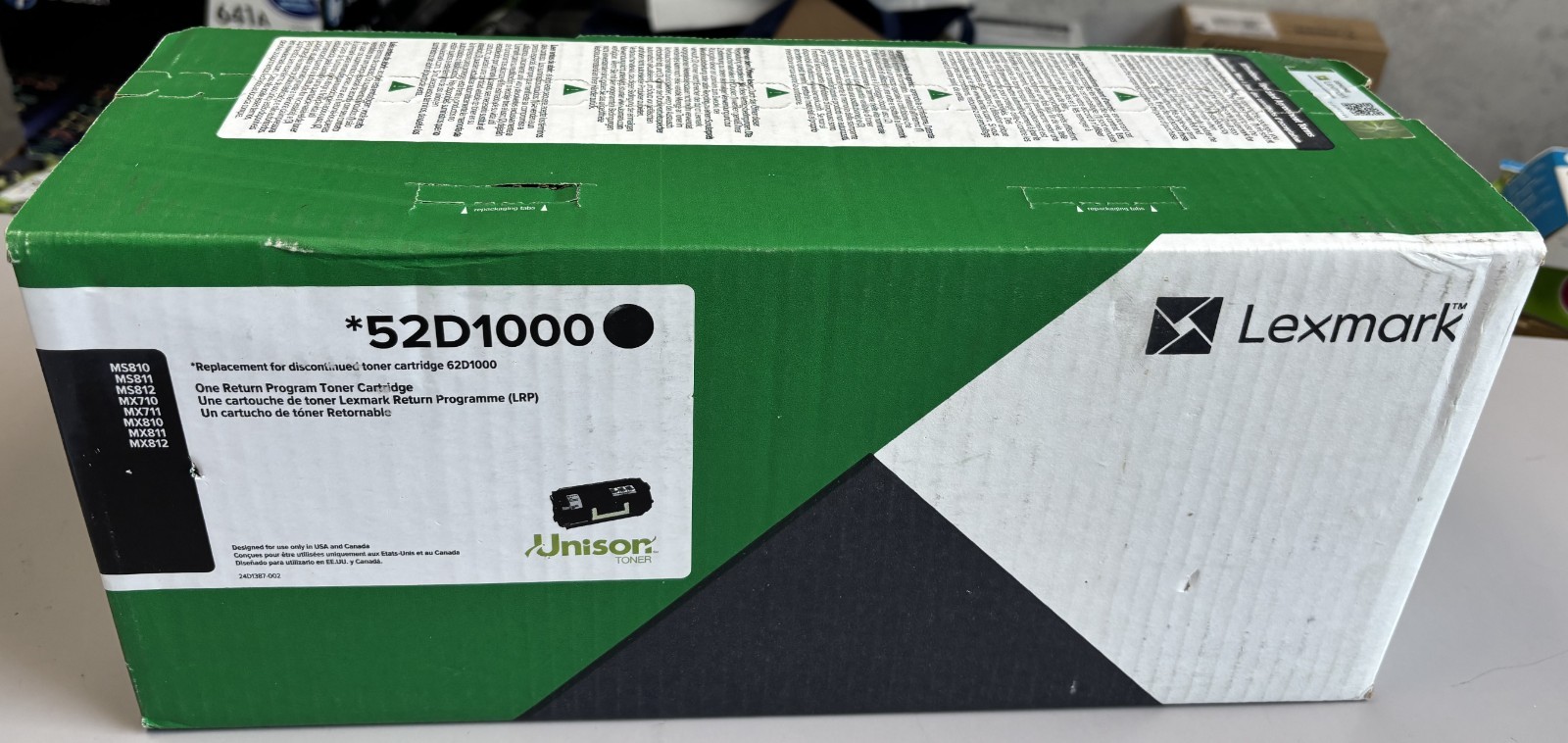Lexmark Genuine 52D1000 Black Toner Original OEM MS 810 812 MX 710 810 811 812