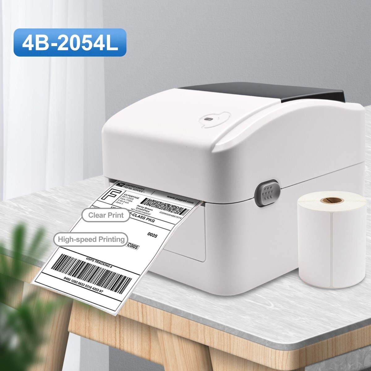 Shipping Label printer USB Direct thermal barcode w/ 4*6 inch x 6 rolls labels