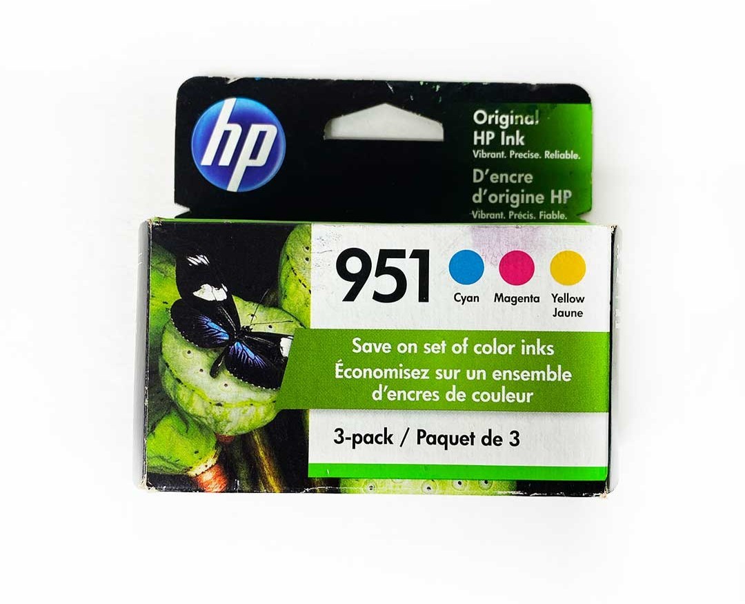 HP 951 Cyan Magenta Yellow Ink Cartridge 3-Pack Expired March 2026