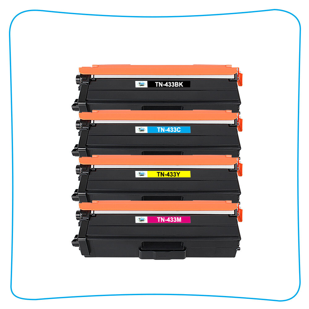 4PK Compatible With Brother MFC-L8610CDW MFC-L8900CDW Color Toner TN433 TN431