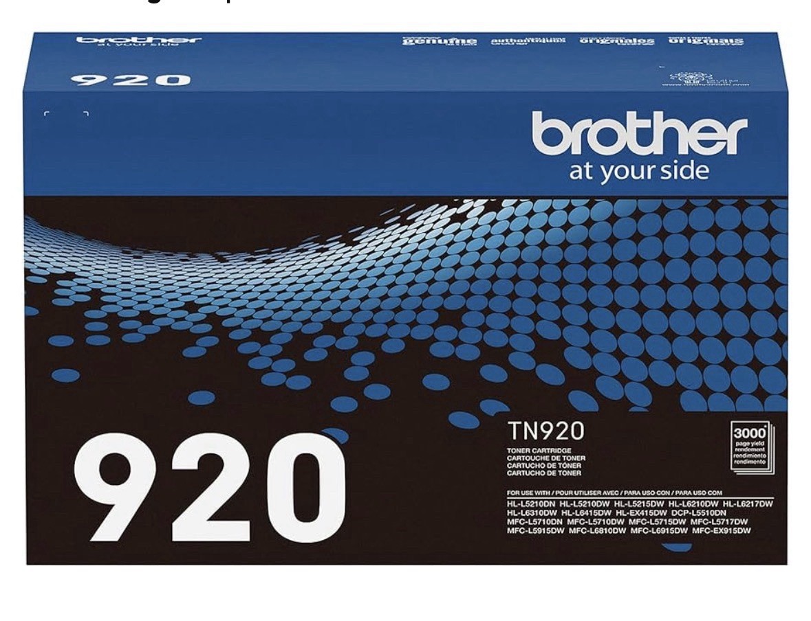 Brother Genuine TN920 Black Toner Cartridge TN-920 Sealed Deformed Box. A13