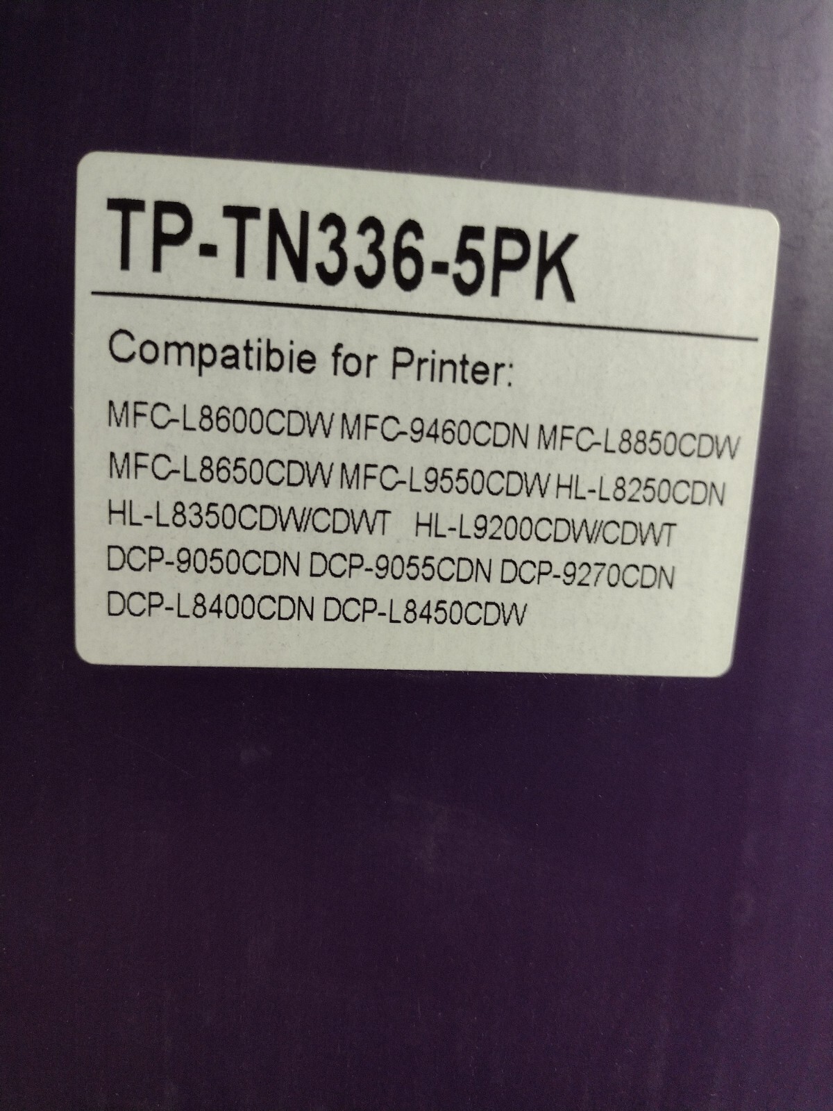 TOPINK TP-TN336 LASER TONER CATRIDGES 4 PK BLACK YELLOW MAGENTA CYAN NEW