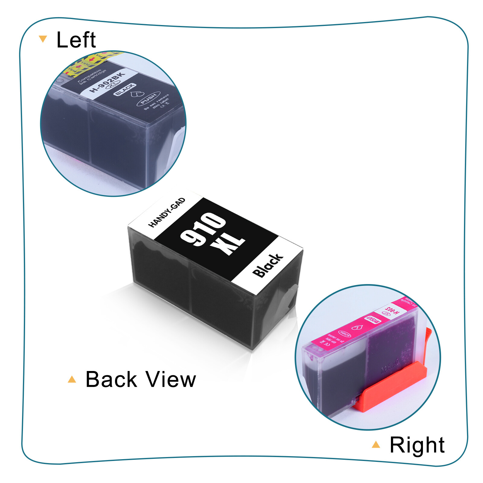 4 PK 910XL Ink Cartridge for HP OfficeJet Pro 8020 8025 8025e 8015 8015e 8035 e