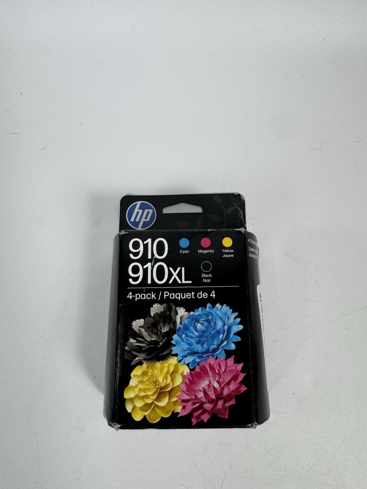 HP 910XL Black 910 Cyan Magenta Yellow Ink 4-Pack 3JB41AN Exp 10/2027