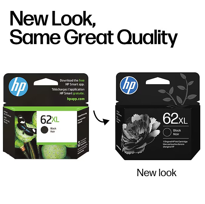 HP 62XL Black High Yield Ink Cartridge, Prints Up to 600 Pages (C2P05AN#140)