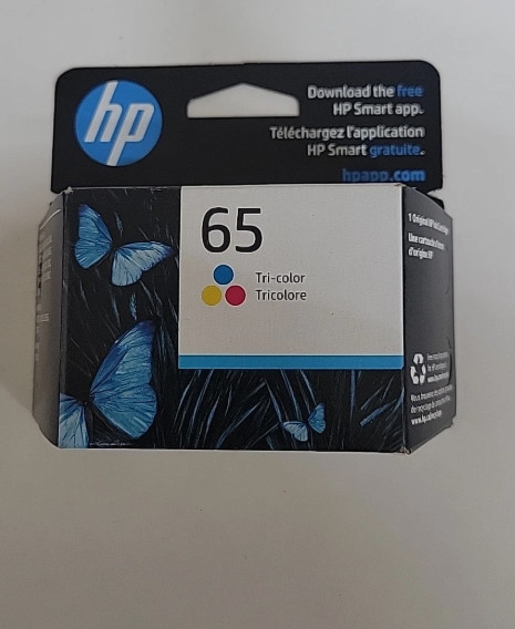 Genuine Hp 65 Tri-Color Ink Cartridge, Exp. 04/2023