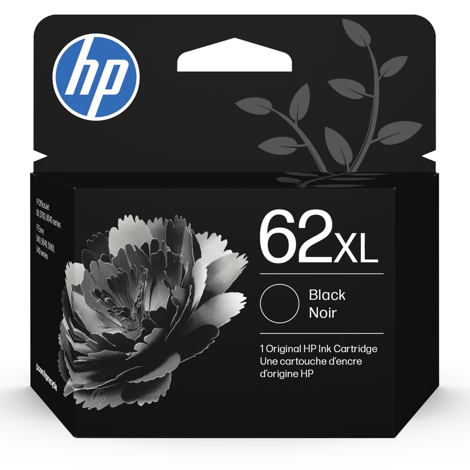 Genuine HP 62XL Black Ink Cartridge ~600 pages C2P05AN Original Exp – 12/27