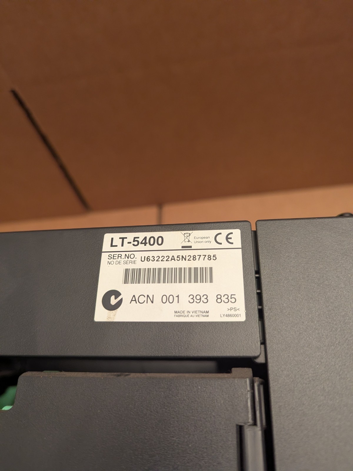 BROTHER LT-5400 Black 500-SHEET PAPER LOWER TRAY PRINTER ACCESSORY