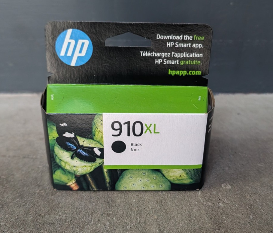 HP GENUINE 910XL BLACK INK (RETAIL BOX) OFFICEJET PRO 8024 8024e 8025 8025e