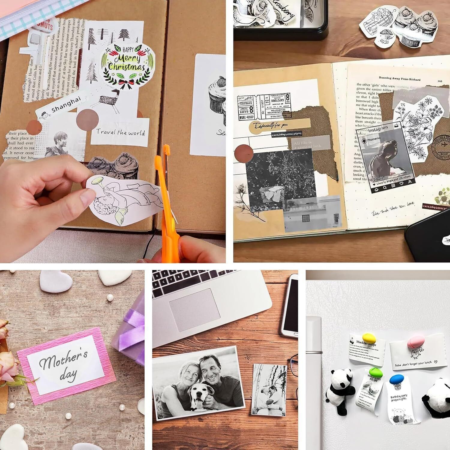 Portable Bluetooth Mini Thermal Printer Photo Study Notes Printing with LED RGB