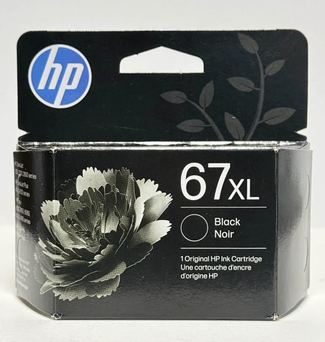 HP 67XL Black High-Yield Ink Cartridge (3YM57AN#140) Exp: 01/2028
