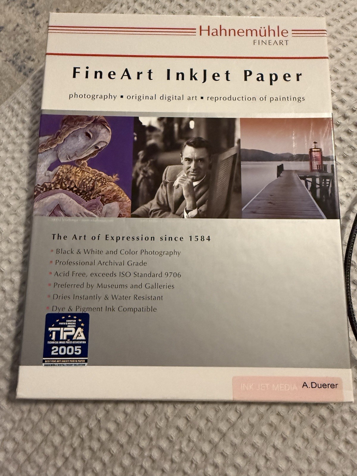 Hahnemuhle FineArt Inkjet Paper A.Duerer 210 GSM 8.5×11 15 Sheets