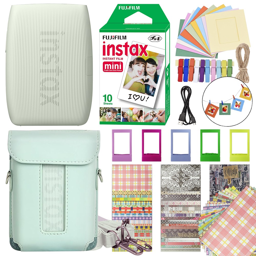FUJIFILM INSTAX MINI LINK 3 Smartphone Printer+10 Film Accessory BundleAll Color