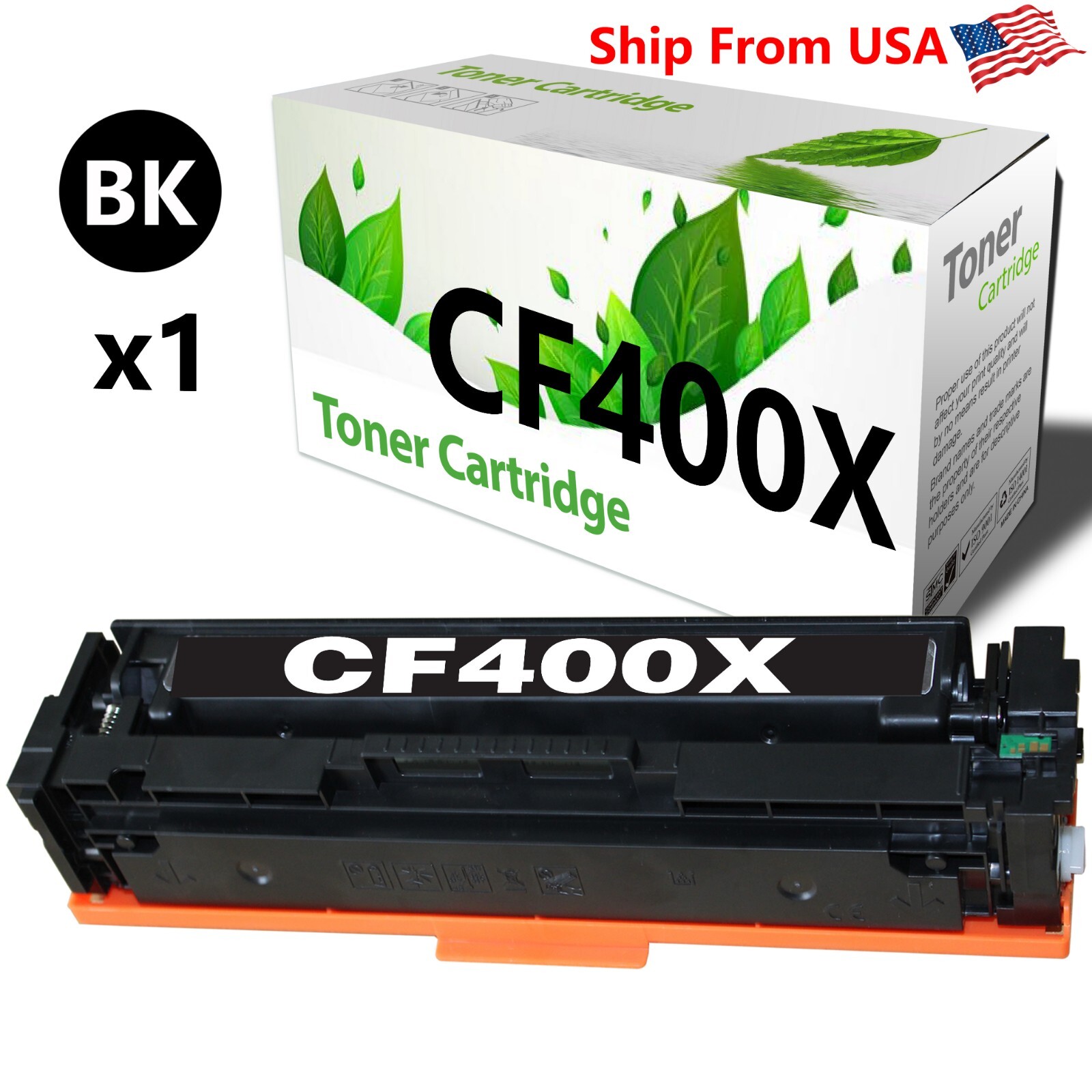 1-Pack of Black CF400X Toner Cartridge 201X for Pro MFP M277n Printers
