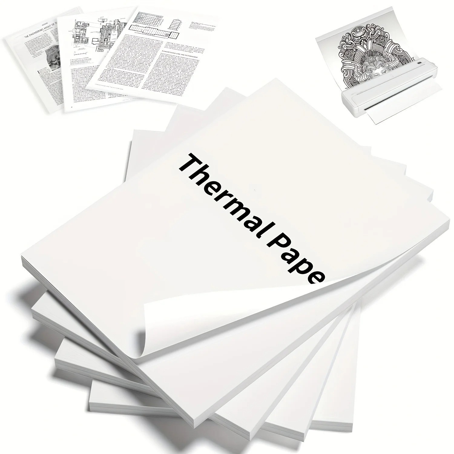 A4 Thermal Printer Paper, 100/200 Sheets, 21.01cm X 29.69cm
