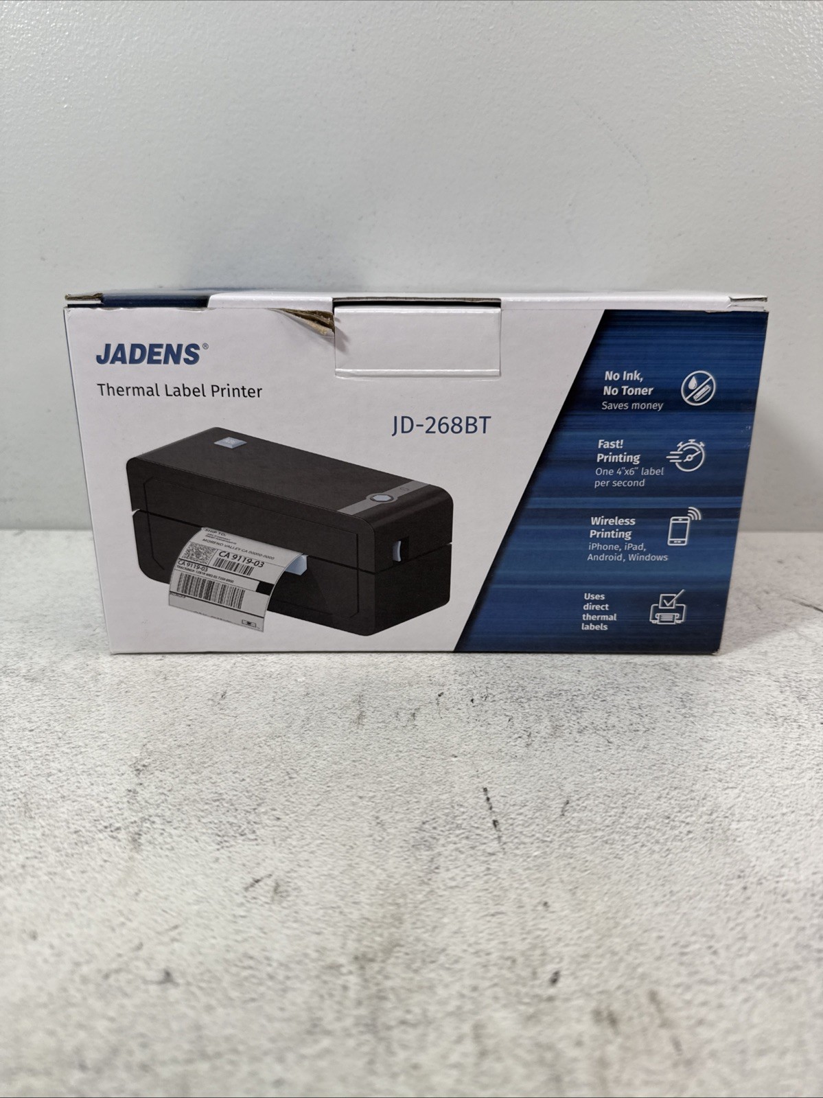 Jadens Bluetooth Thermal Label Printer JD-268BT NEW