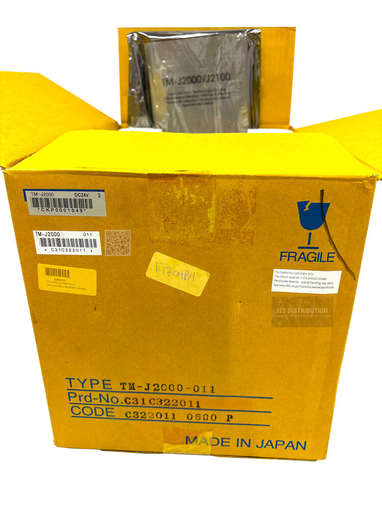 TM-J2000 I Open Box Epson SEAJet 180DPI UI High Speed Mono Inkjet POS Printer