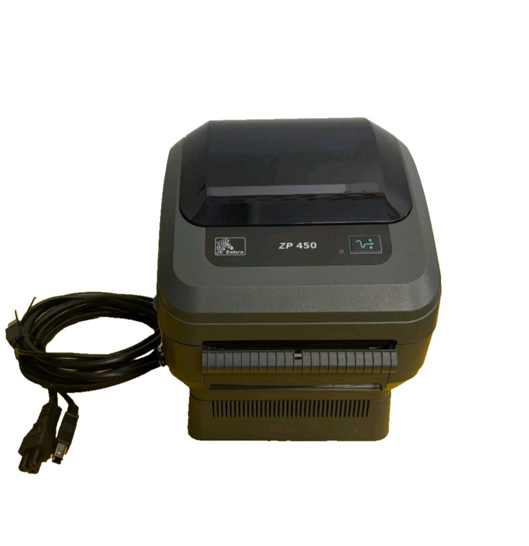 Zebra ZP450 CTP Thermal Label Printer USB With Cables READ