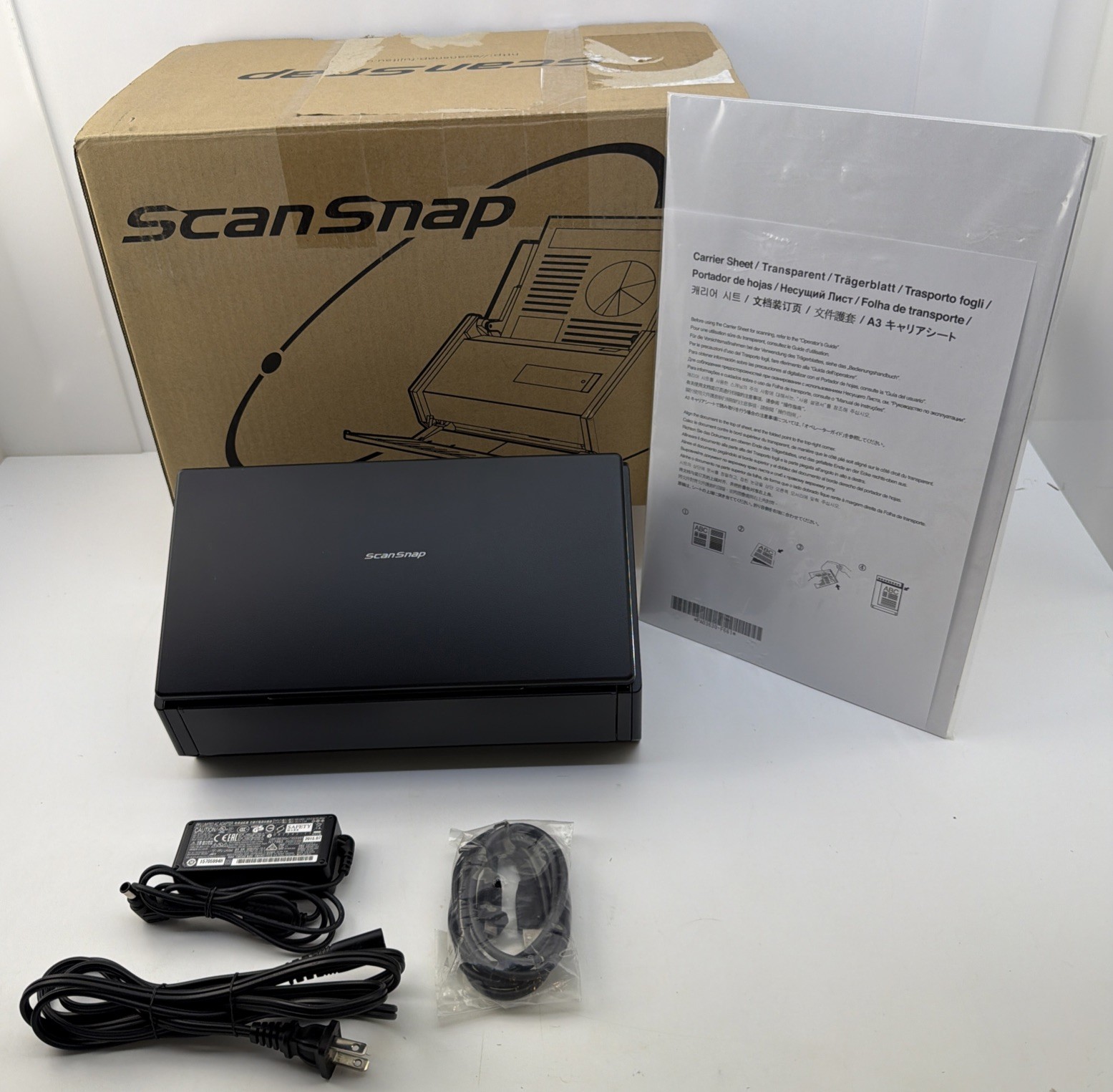 Fujitsu ScanSnap ix500 Color Document Scanner Black – Power Cable and USB Inc