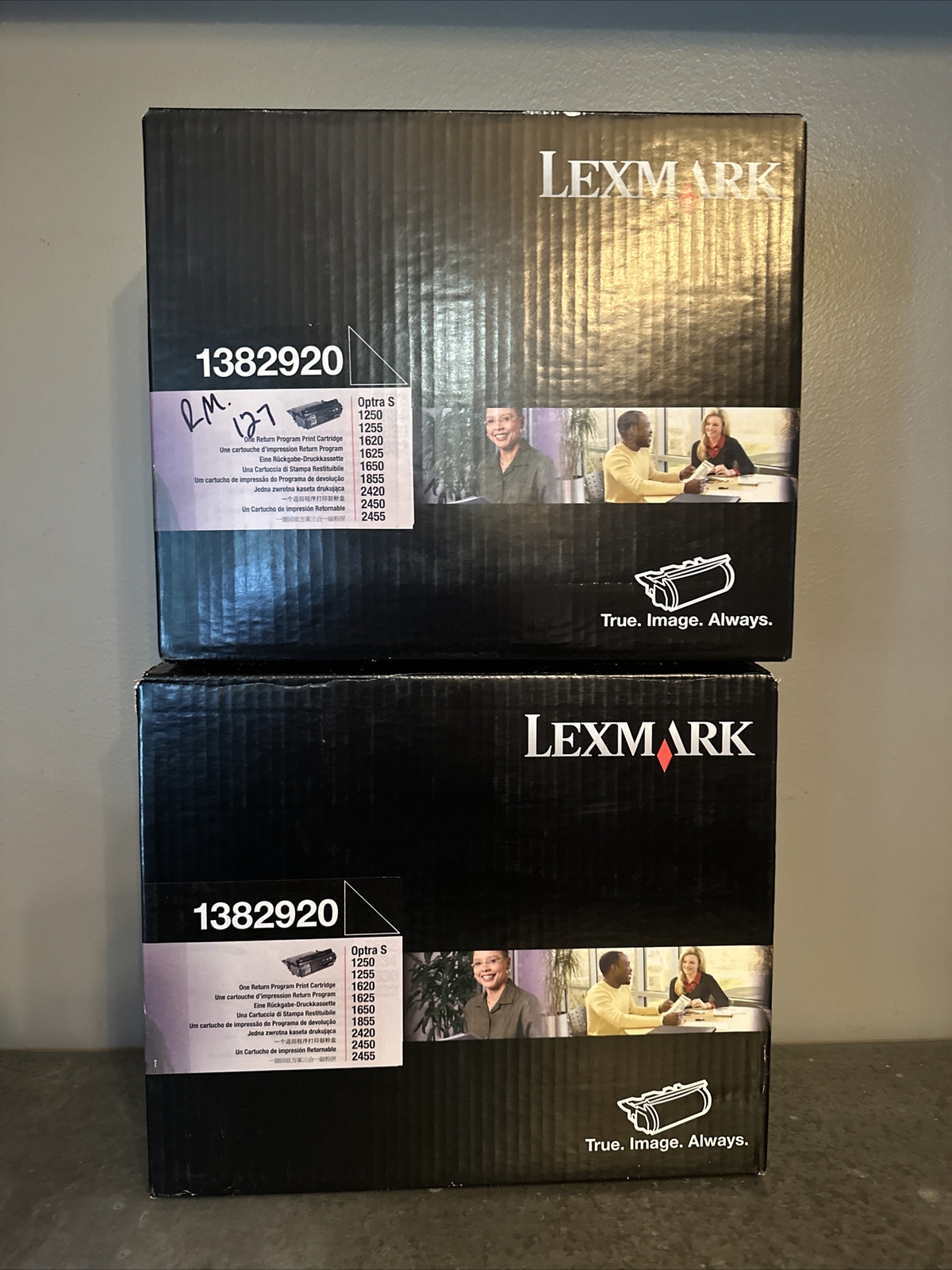 New Set Of 2 Factory Sealed Item, open box Genuine Lexmark 1382920 Black Toner