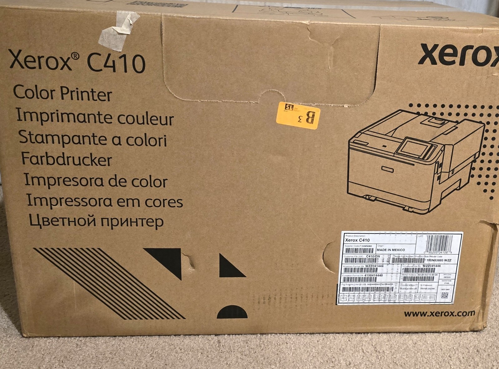 Xerox C410dn Color Laser Printer for Business, 42ppm, Ethernet & Wi-Fi Ready