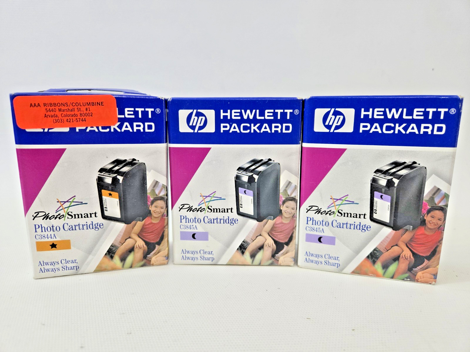 3 Hewlett Packard Photo Smart Photo Cartridge C3845A C3844A Expired