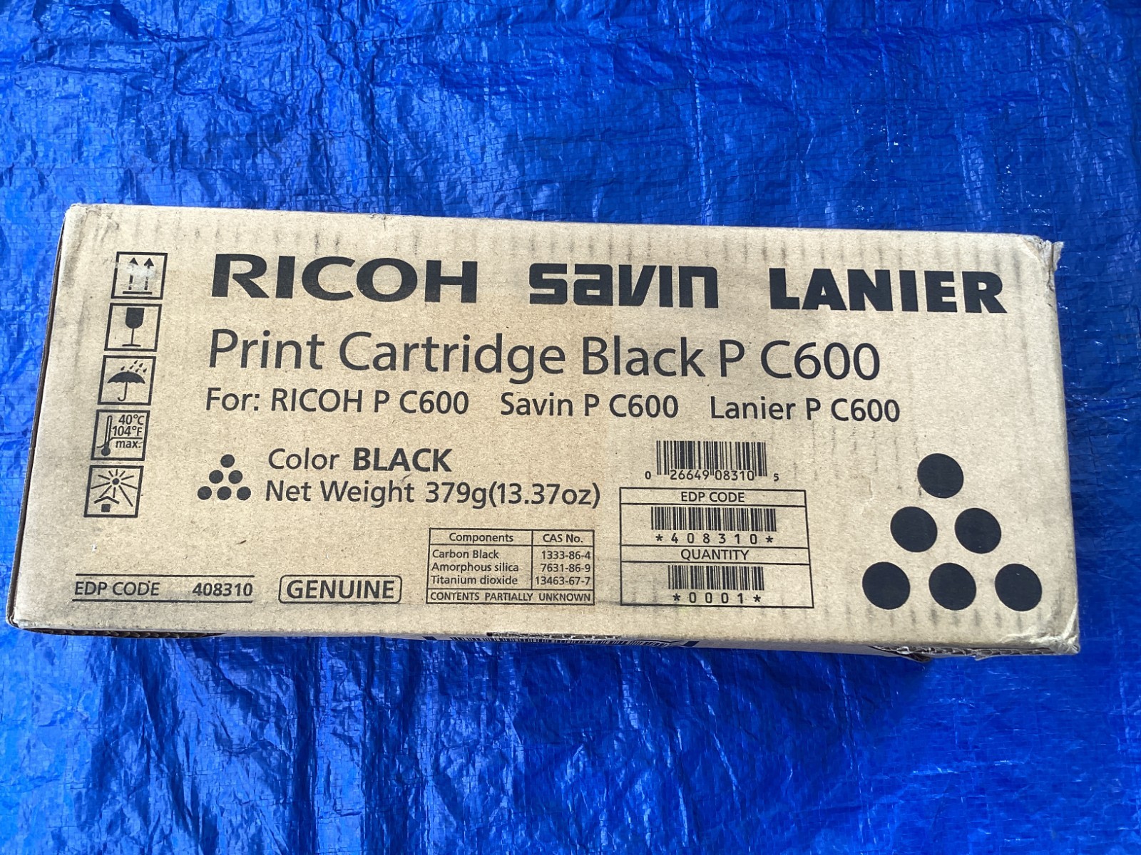 NEW! Genuine Ricoh Black P C600 Print Cartridge 408310