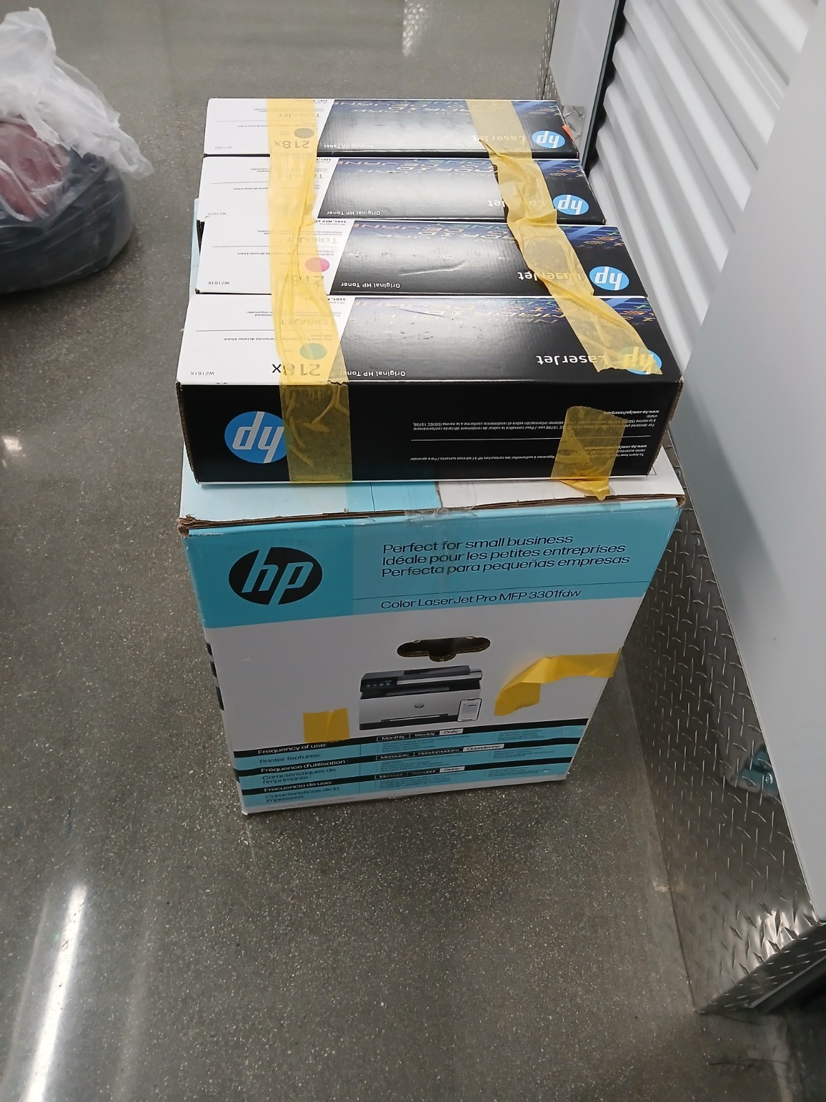 HP Color LaserJet Pro MFP 3301fdw +2Sets Of 218x! Printer,Copy,Scan, New