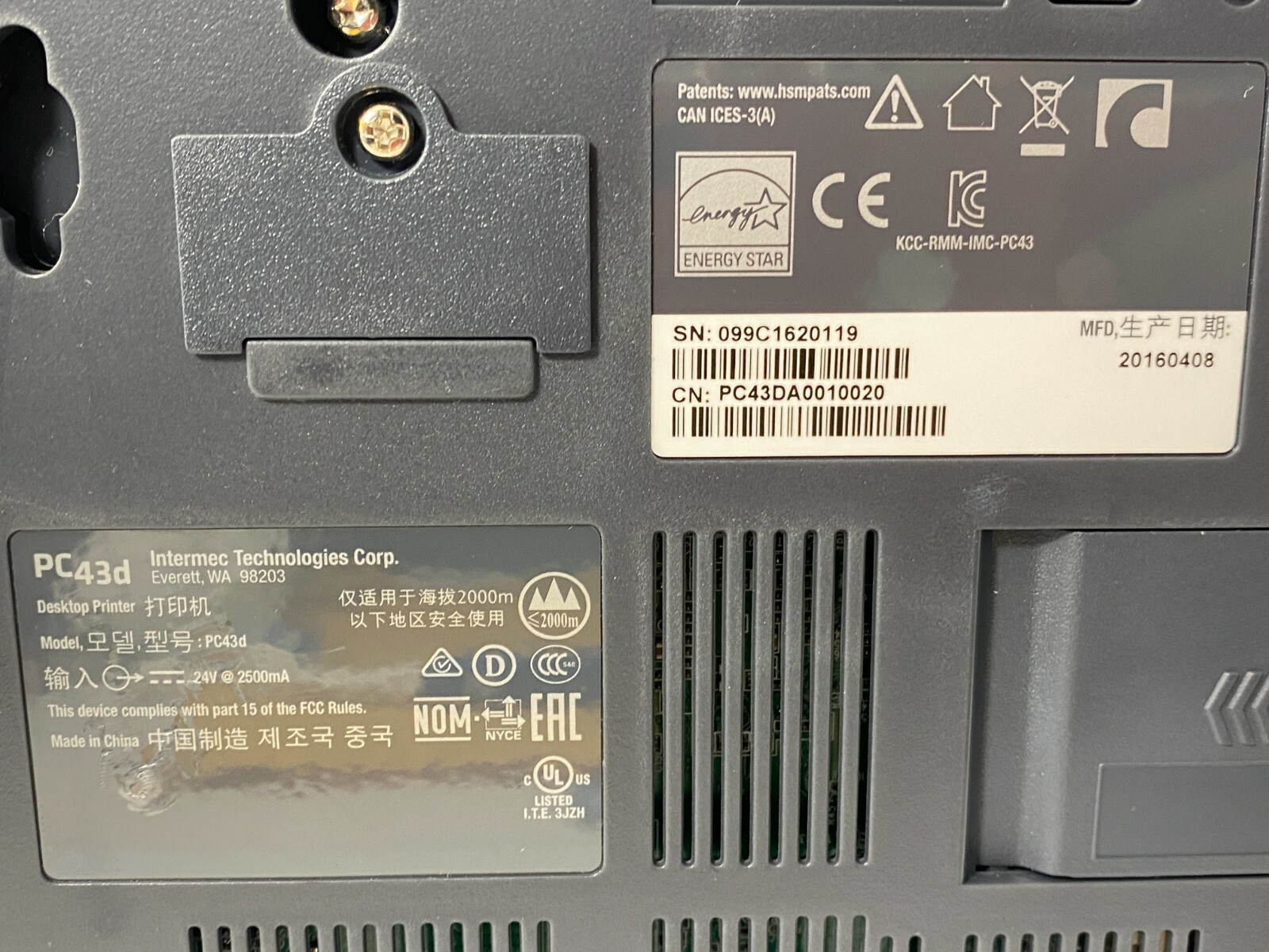 Intermec by Honeywell PC43d Direct Thermal Barcode Label Printer USB – GENUINE