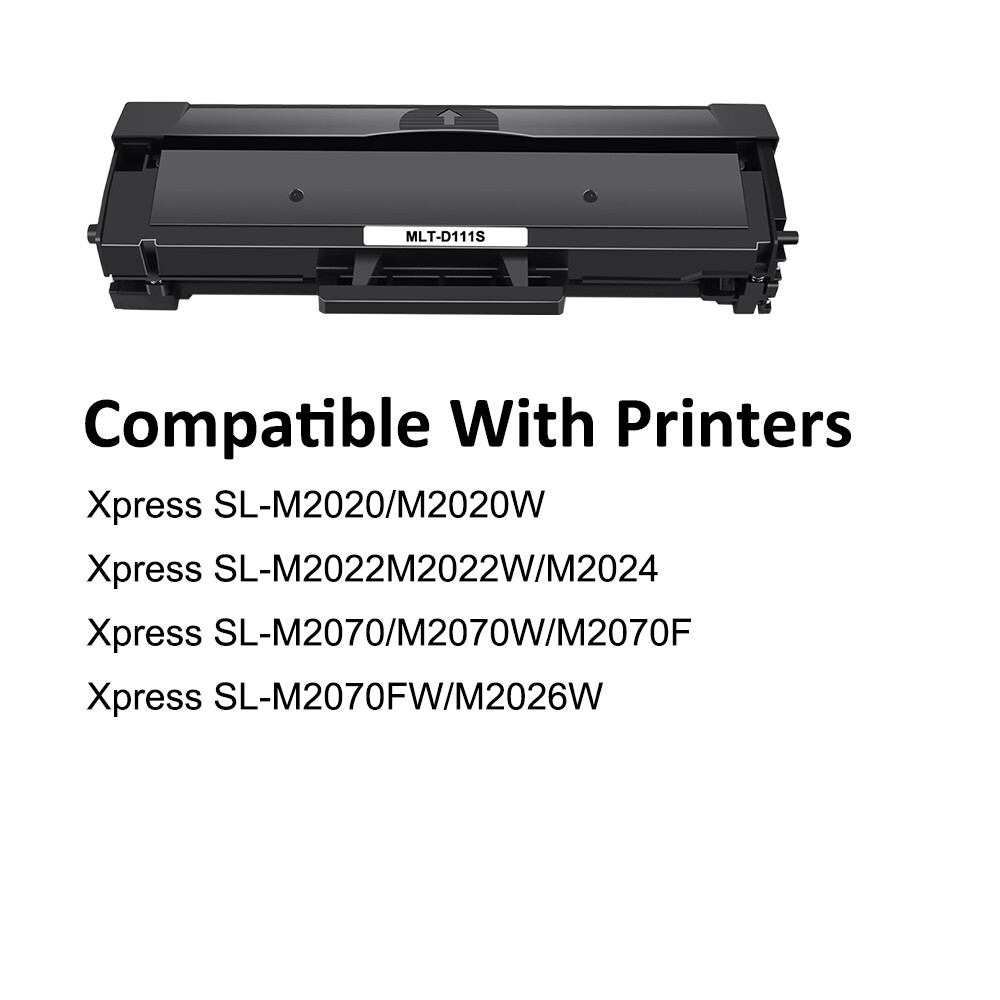 4 Pack MLT-D111S Toner Cartridge Black For Samsung Xpress M2020W M2070FW Printer