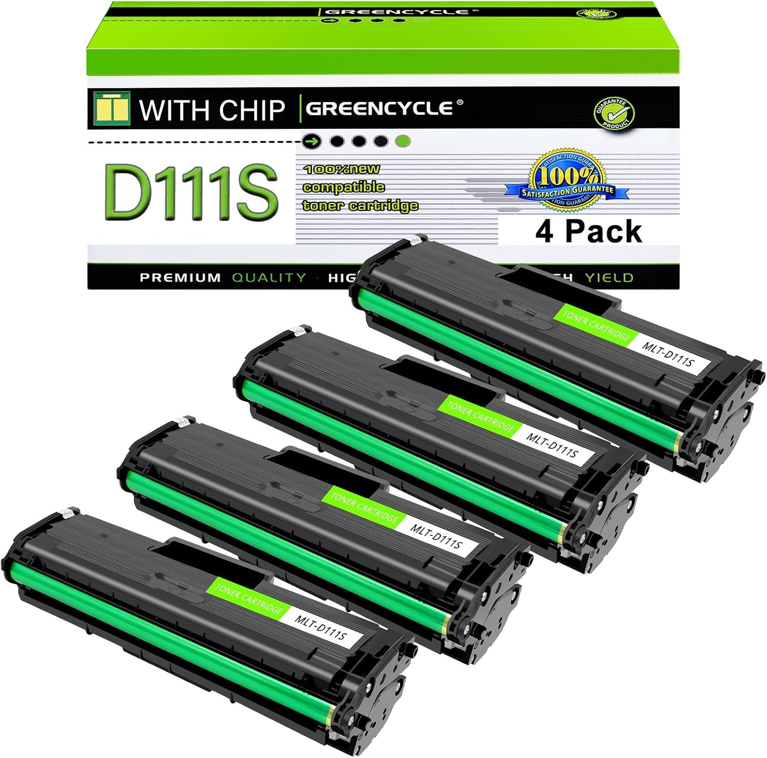 4PK MLT-D111S Toner for Samsung SL-M2020W SL-M2070FW SL-M2070W M2020W Xpress