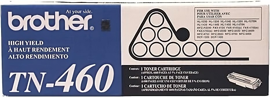 Brother Genuine High-Yield Black Toner Cartridge, TN460 – Up to 6,000 Pages