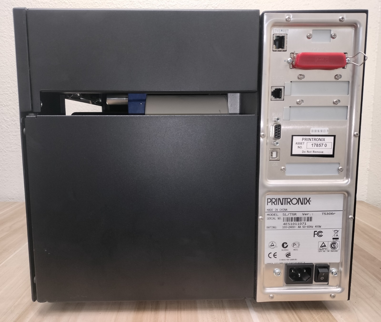 Printronix T5306r Wide Thermal Transfer Barcode Label Printer 300 dpi USB Serial