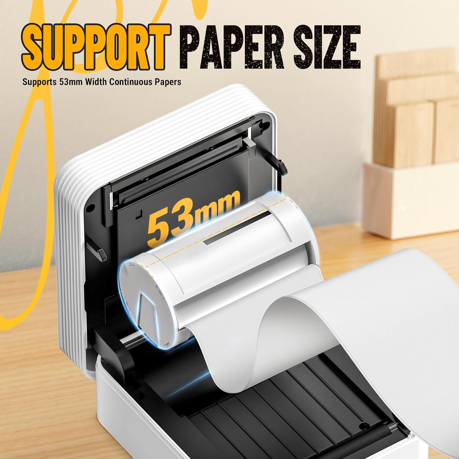Sticker Printer, PM230 Print Pod Mini Bluetooth Portabel Sticker Maker with 3 Ro