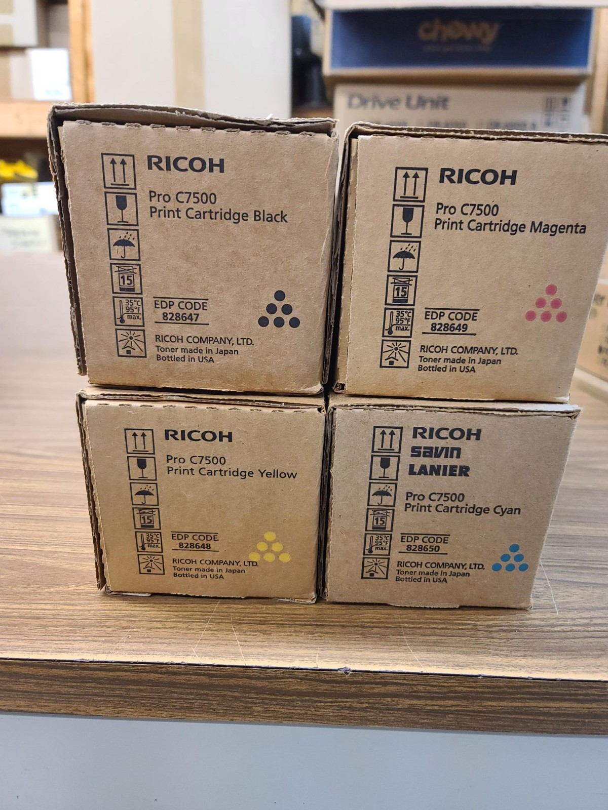 Genuine Ricoh Pro C7500 Complete Toner Set