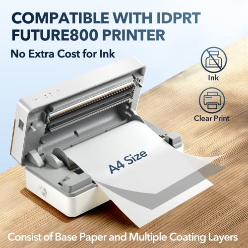 iDPRT Thermal Shipping Lable Printer A4 Wireless USB Inkless for iPhone Andriod