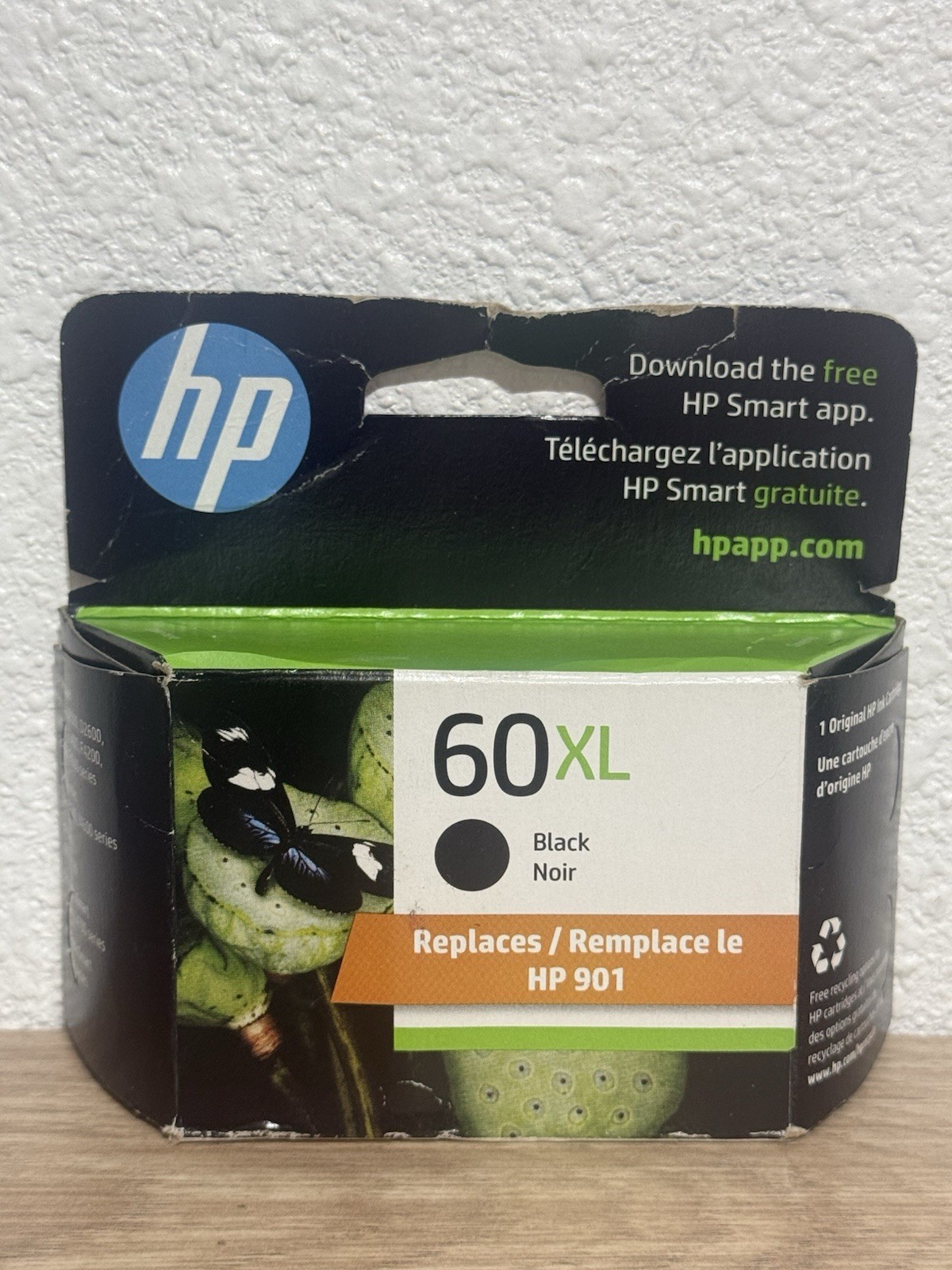 HP 60XL Ink Cartridge – Black NEW SEALED Exp: 10/2024