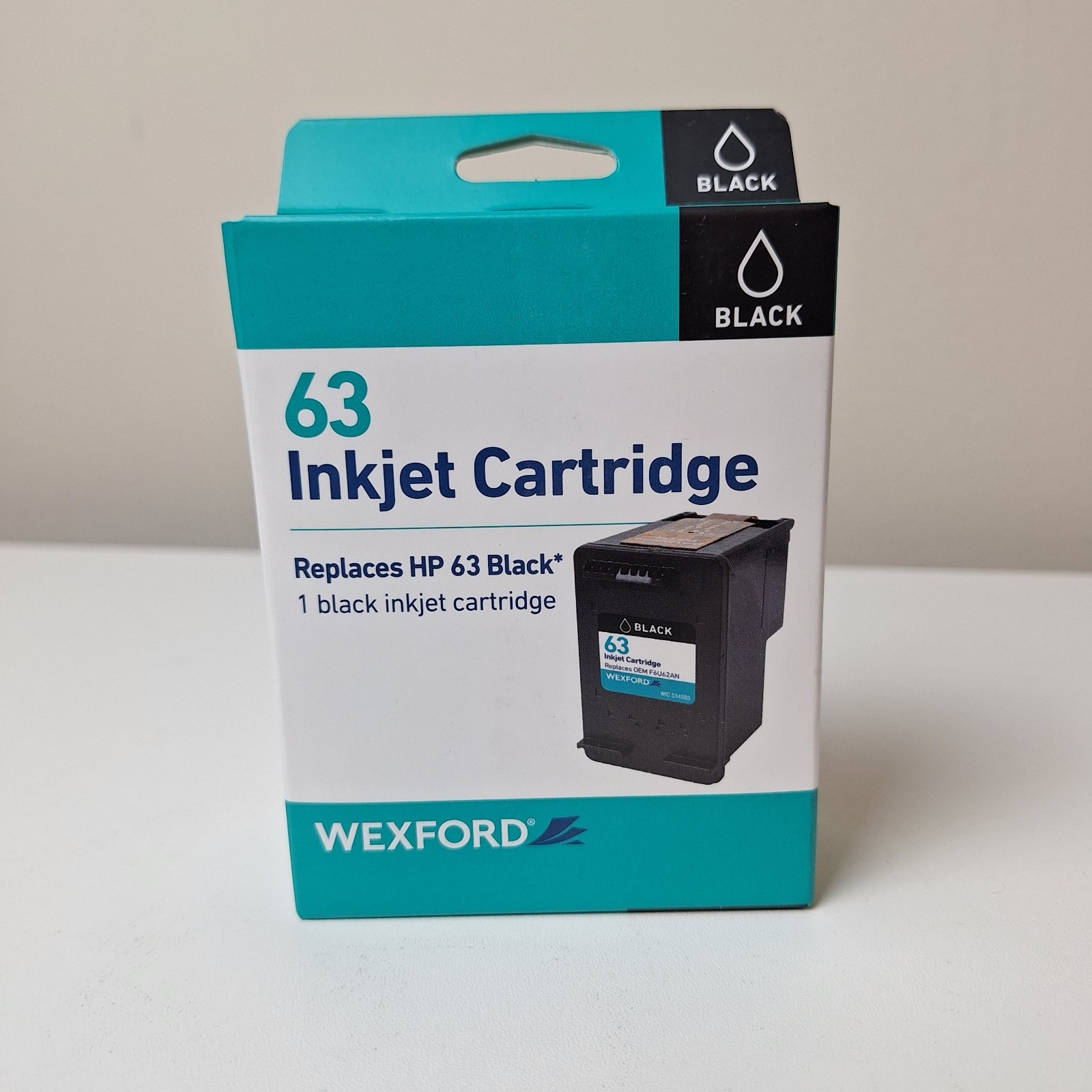 Wexford Black Ink Cartridge Compatible with HP 63 F6U62AN DeskJet Envy OfficeJet