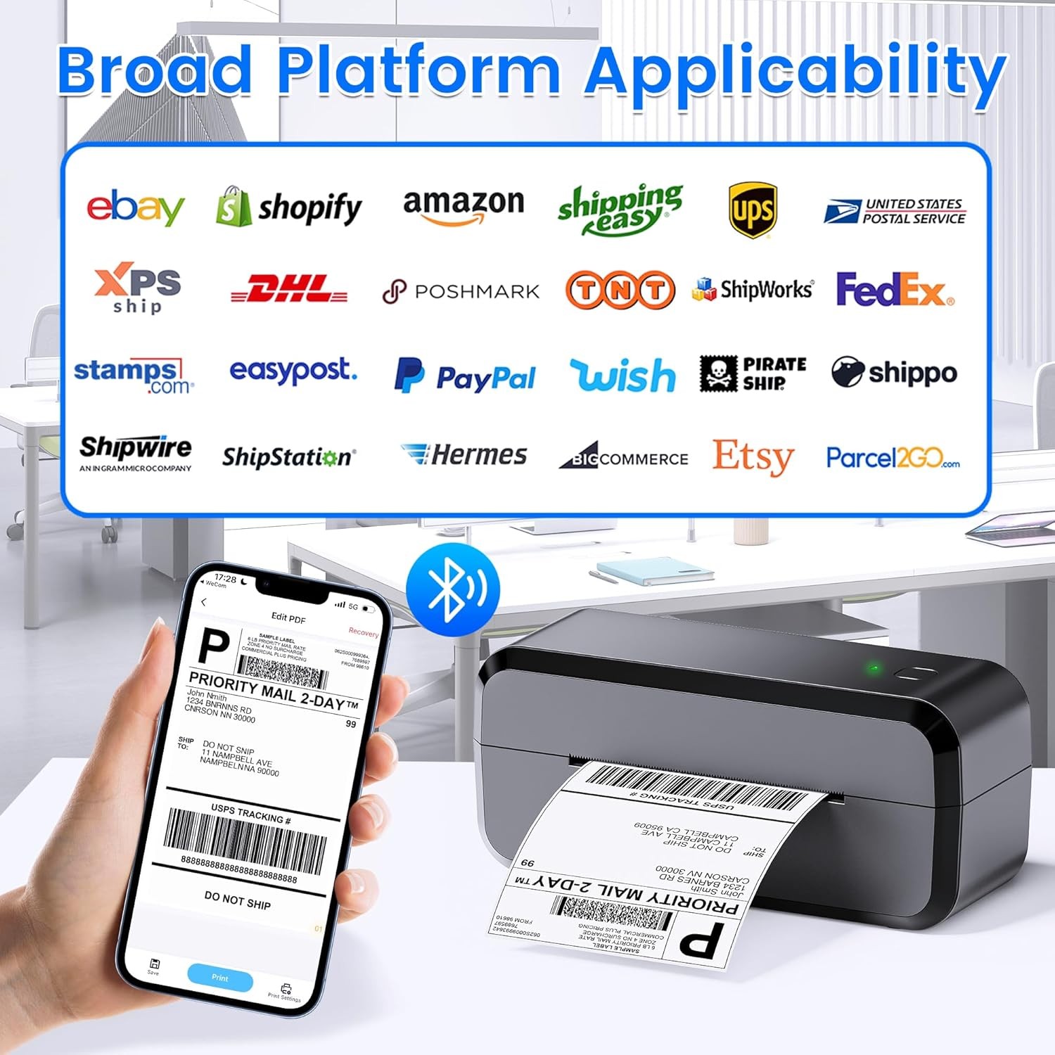 Phomemo Bluetooth Shipping Label Printer for Amazon, Shopify, Ebay,Tiktok lot