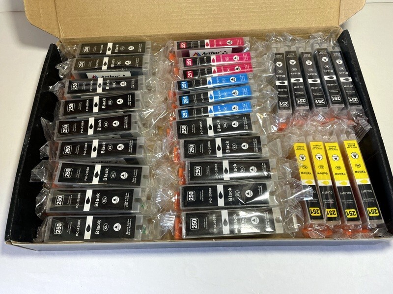29 Pack Arthur Imaging Inkjet Canon Cartridge Set PIXMA iP7220 iP8720 iX6820
