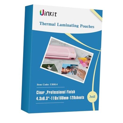 120Pack Thermal Laminating Pouches 3mil Laminating Sheets 4.3×6.3 inches for