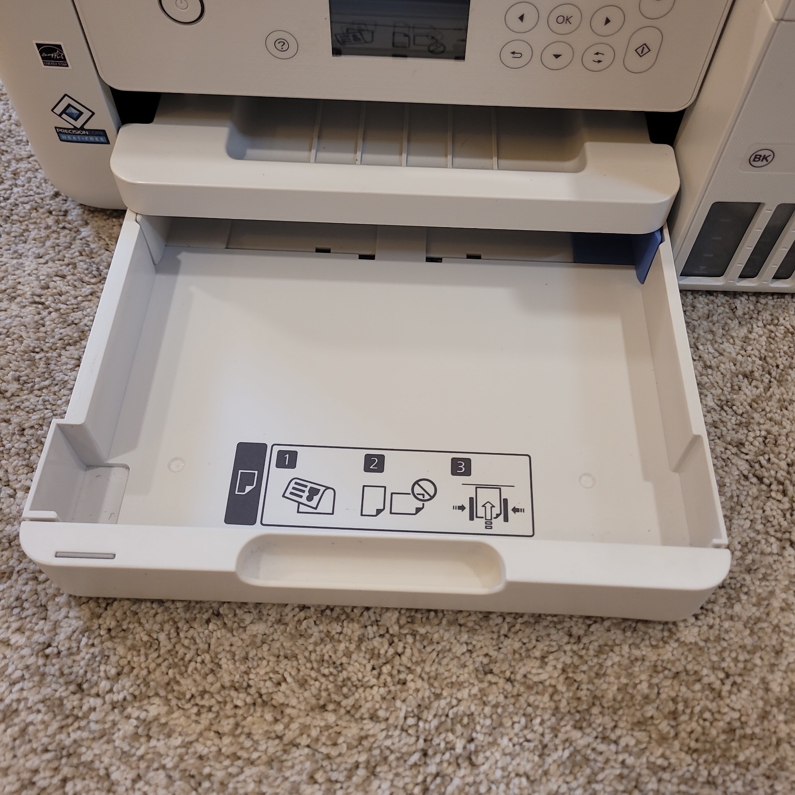 Epson EcoTank ET-3850 Wireless Color All-In-One Printer Tested Working W/ Ink
