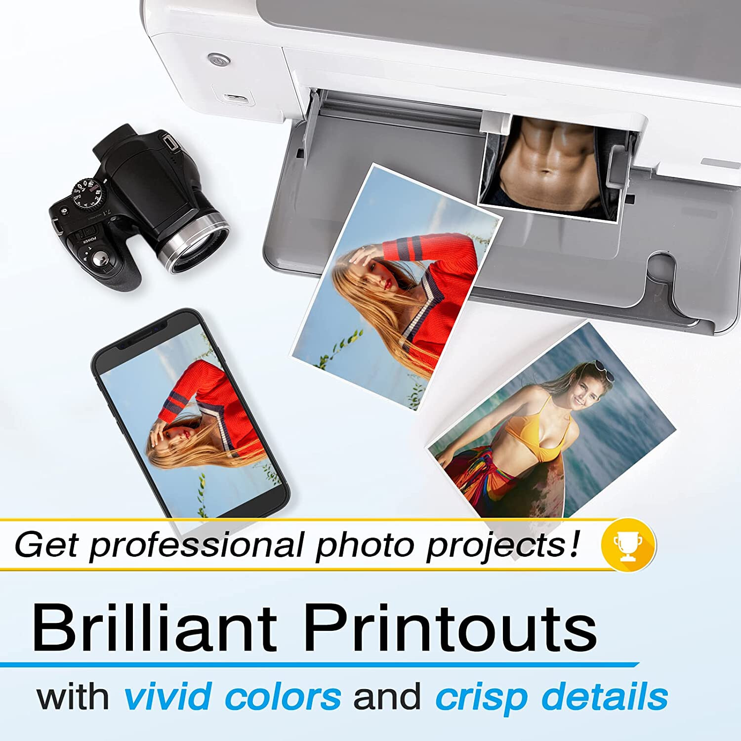 150 Sheets Koala Ultra Premium Glossy Photo Paper 8.5×11 for Inkjet Printer 72lb